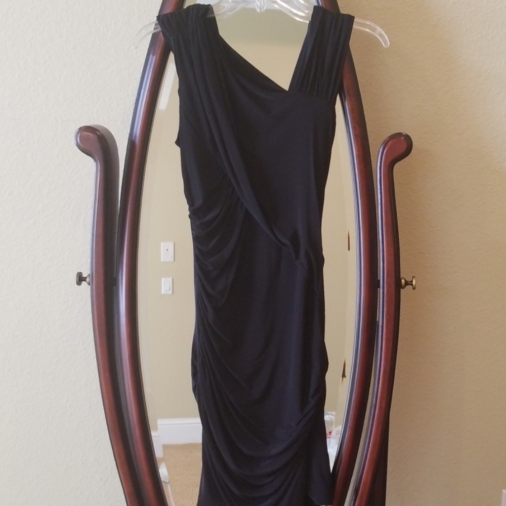 Aqua. Black dress. Size S